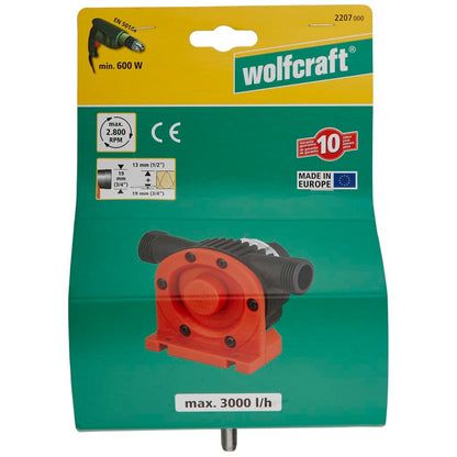 wolfcraft Bomba taladradora 3000 l/h S=8 mm 2207000