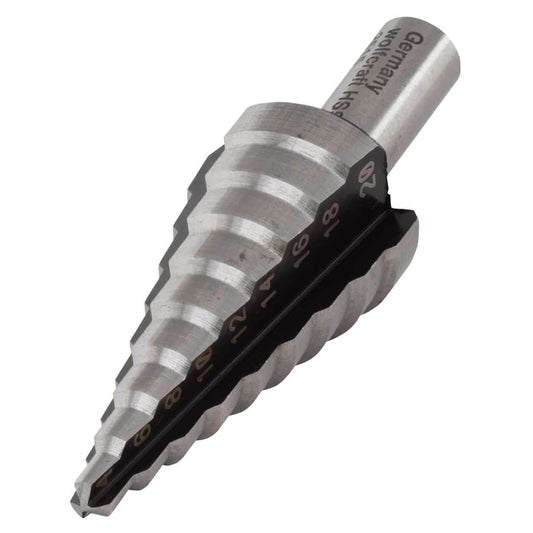 Broca incremental wolfcraft 8 mm 4-20 mm acero de alta velocidad gris 2515000