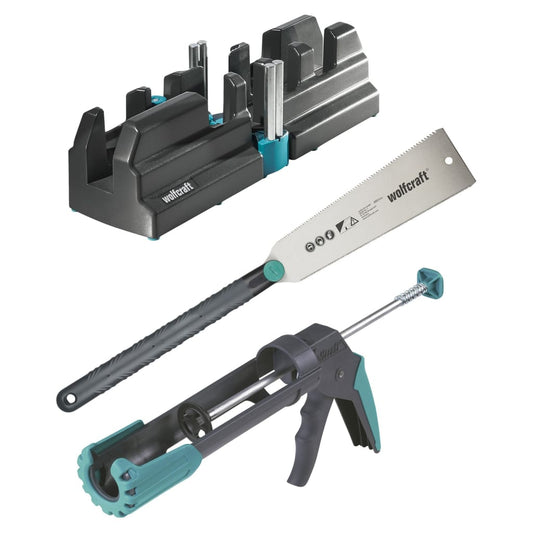 wolfcraft Jeu d'outils essentiels pour la fixation des plinthes