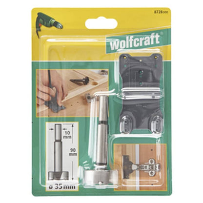 wolfcraft Jeu de mèches Forstner 2 pièces Noir