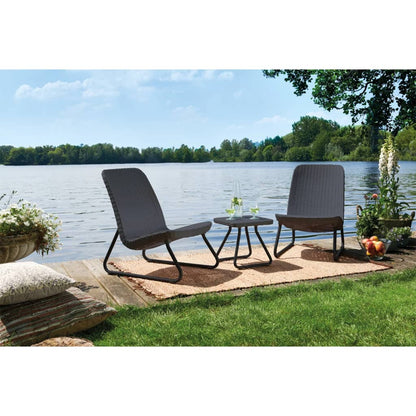 Keter Salon de jardin 3 pcs Rio Graphite