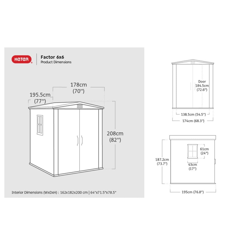 Keter Abri de jardin Factor 88 beige