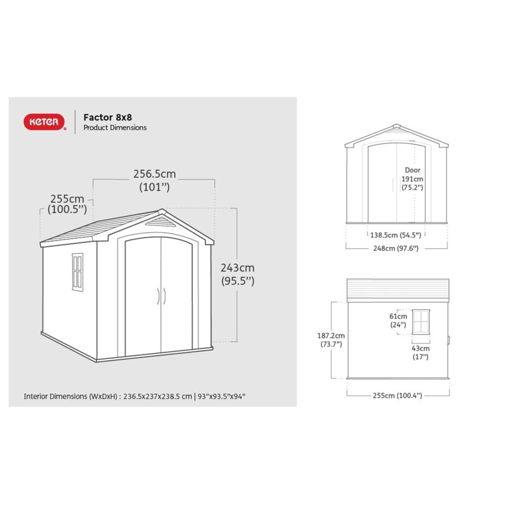 Keter Abri de jardin Factor 66 beige