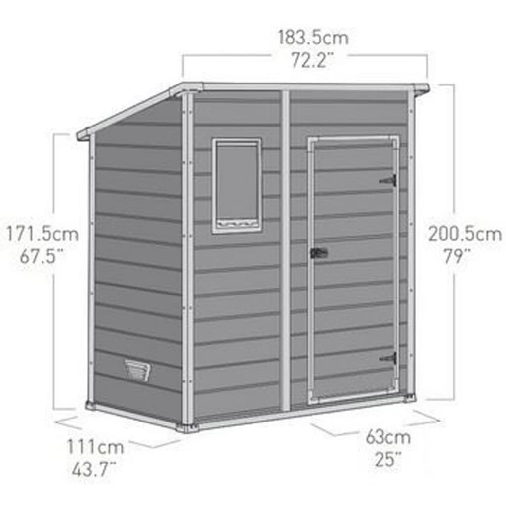 Keter Abri de jardin Manor Pent 64 gris