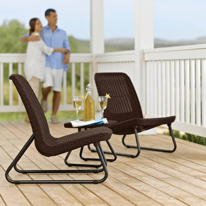 Keter Salon de jardin 3 pcs Rio Cappuccino 218157