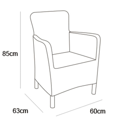 Keter Chaise de salle à manger de jardin Trenton Graphite