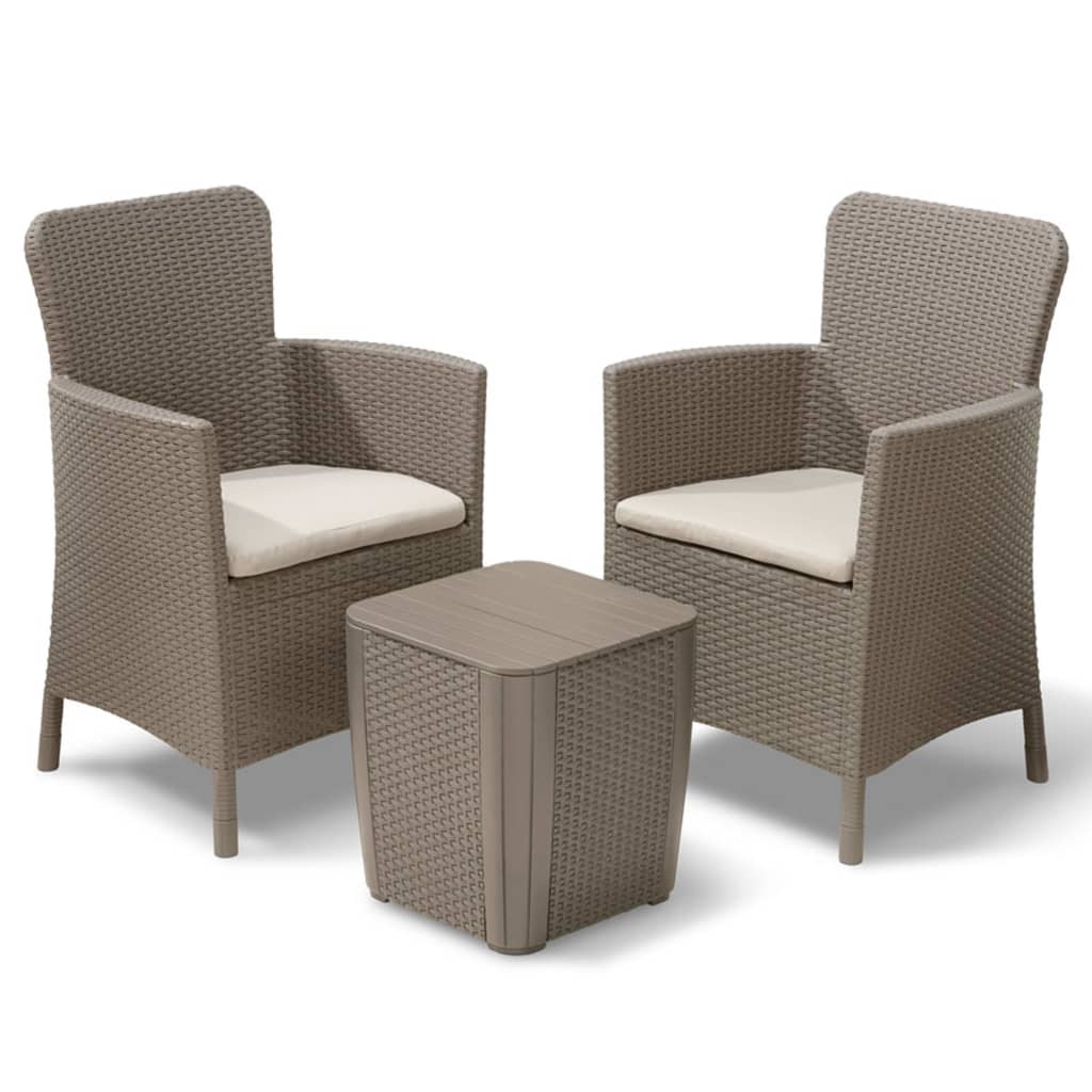 Keter Ensemble de meubles de balcon Miami 5 pcs Cappuccino