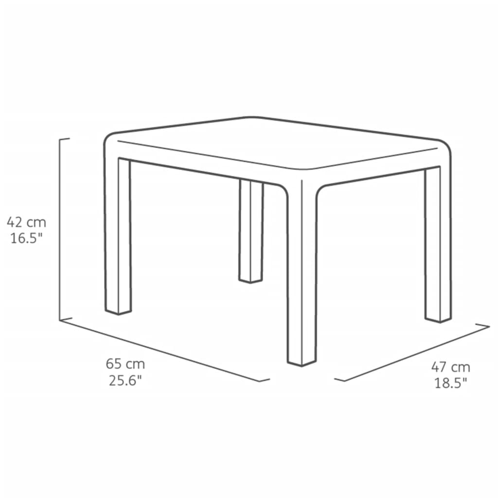 Keter Ensemble de meubles de balcon Emily Graphite