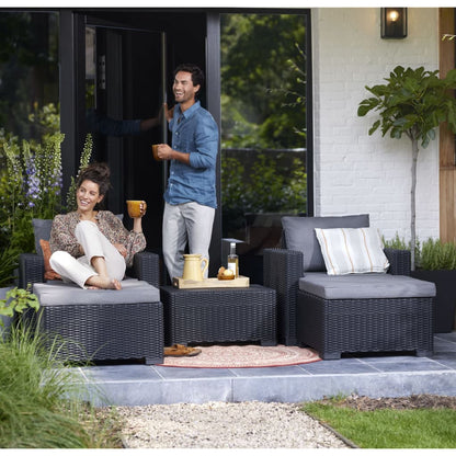 Allibert Pouf d'extérieur California gris