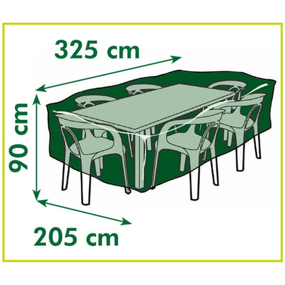 Nature Housse de mobilier de jardin tables rectangulaires 325x205x90cm