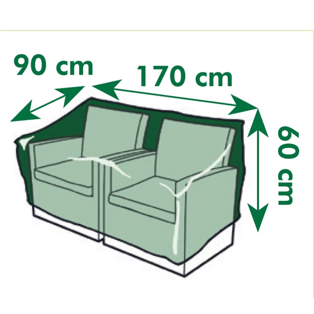 Nature Housse pour canapés 2 places de jardin 170x90x60 cm