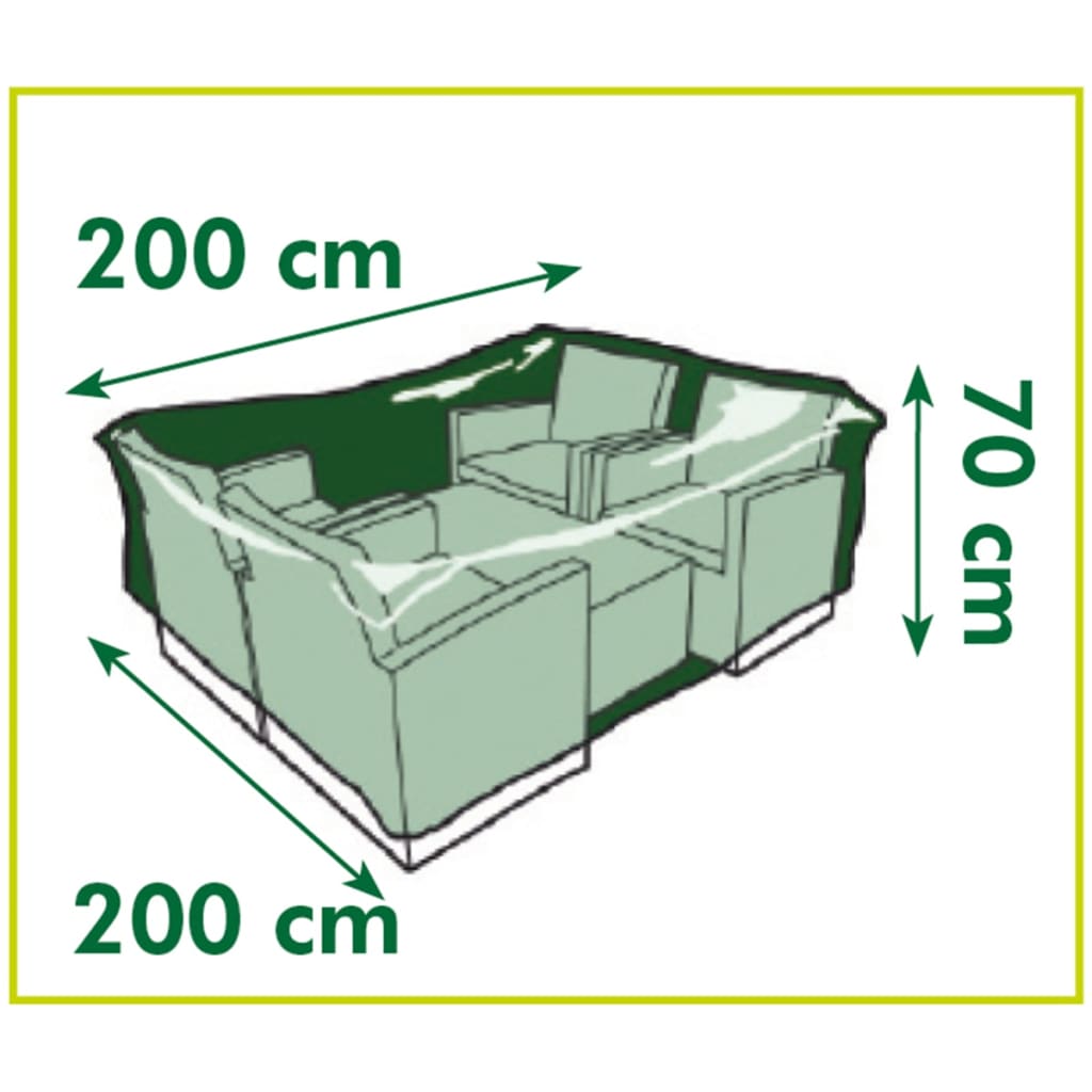 Nature Housse de meubles de jardin pour table et chaises 200x200x70 cm