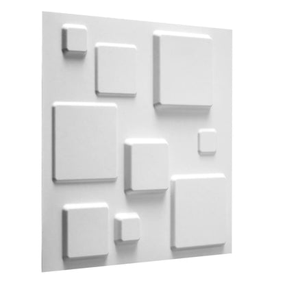 Paneles de pared WallArt 3D Squares 12 piezas GA-WA09