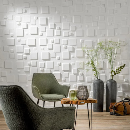 Paneles de pared WallArt 3D Squares 12 piezas GA-WA09