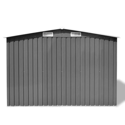 Abri de stockage pour jardin métal gris 257x205x178 cm