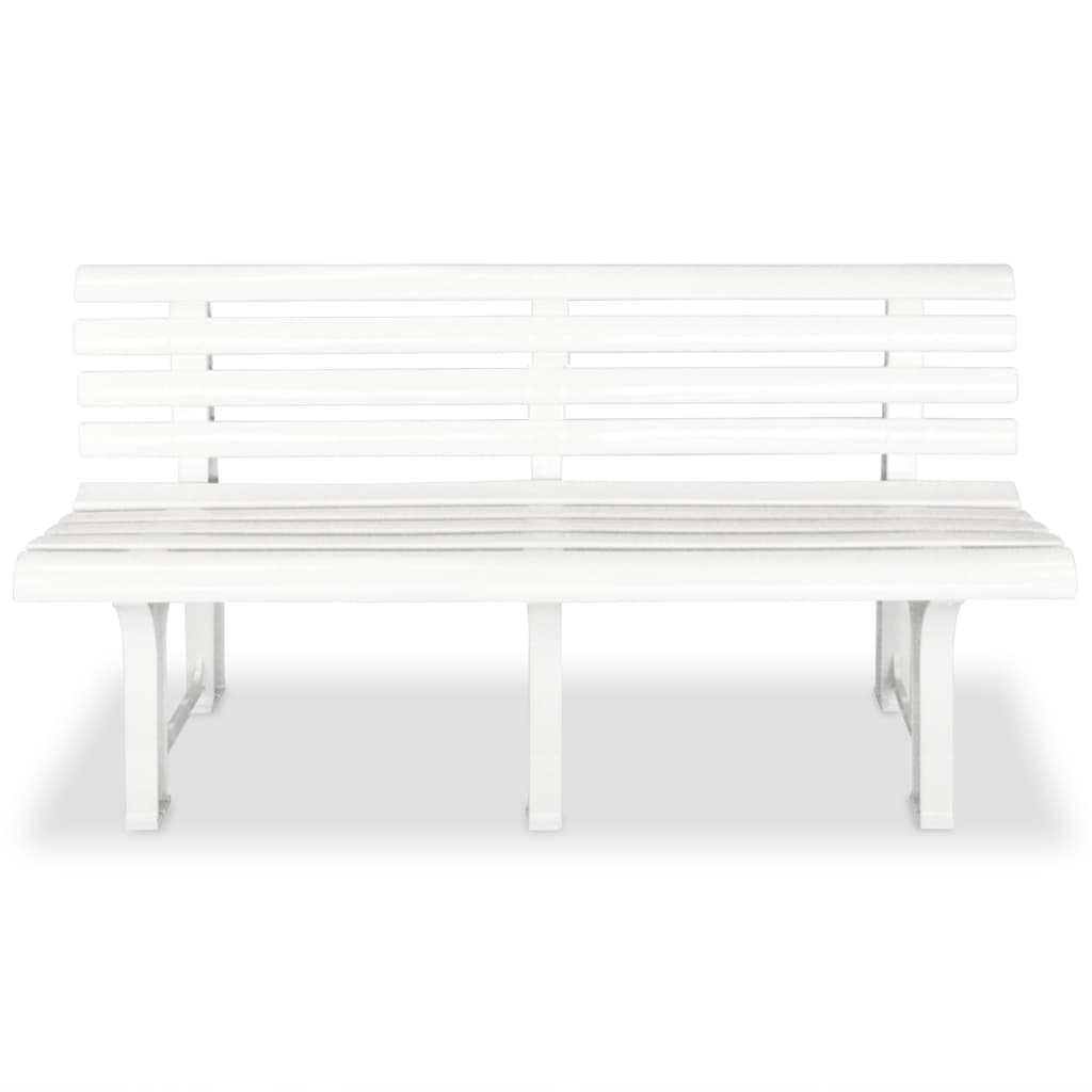 Banc de jardin 145,5 cm Plastique Blanc