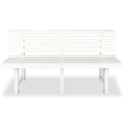 Banc de jardin 145,5 cm Plastique Blanc