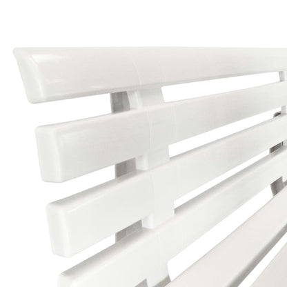 Banc de jardin 145,5 cm Plastique Blanc