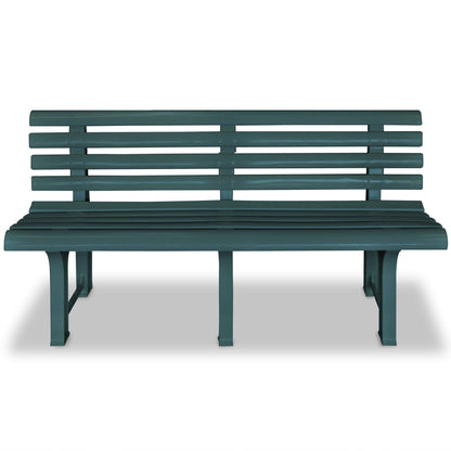 Banc de jardin 145,5 cm Plastique Vert