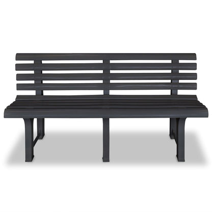 Banc de jardin 145,5 cm plastique anthracite