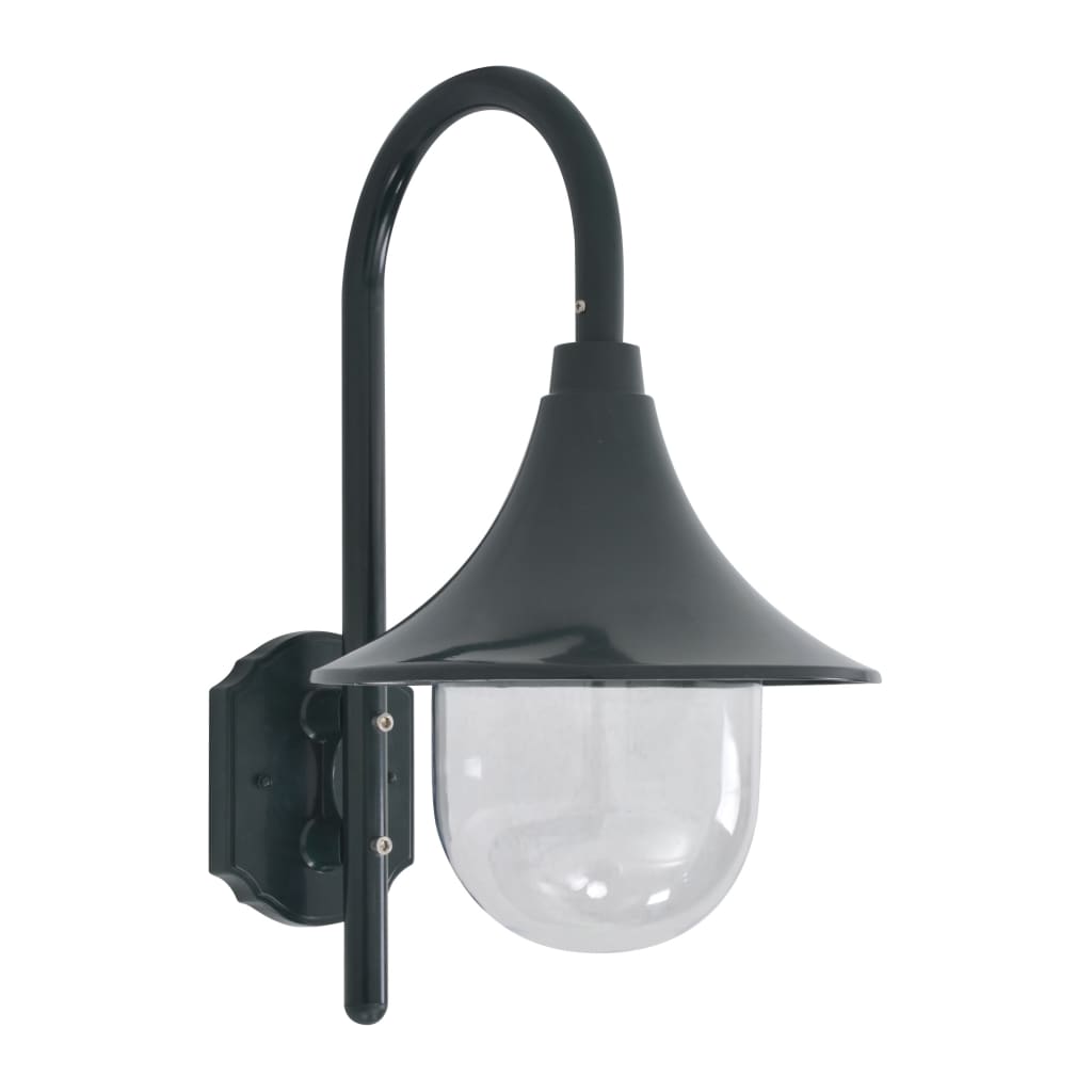 44213 vidaXL wall light vidaXL garden E27 42 cm aluminium Dark Green