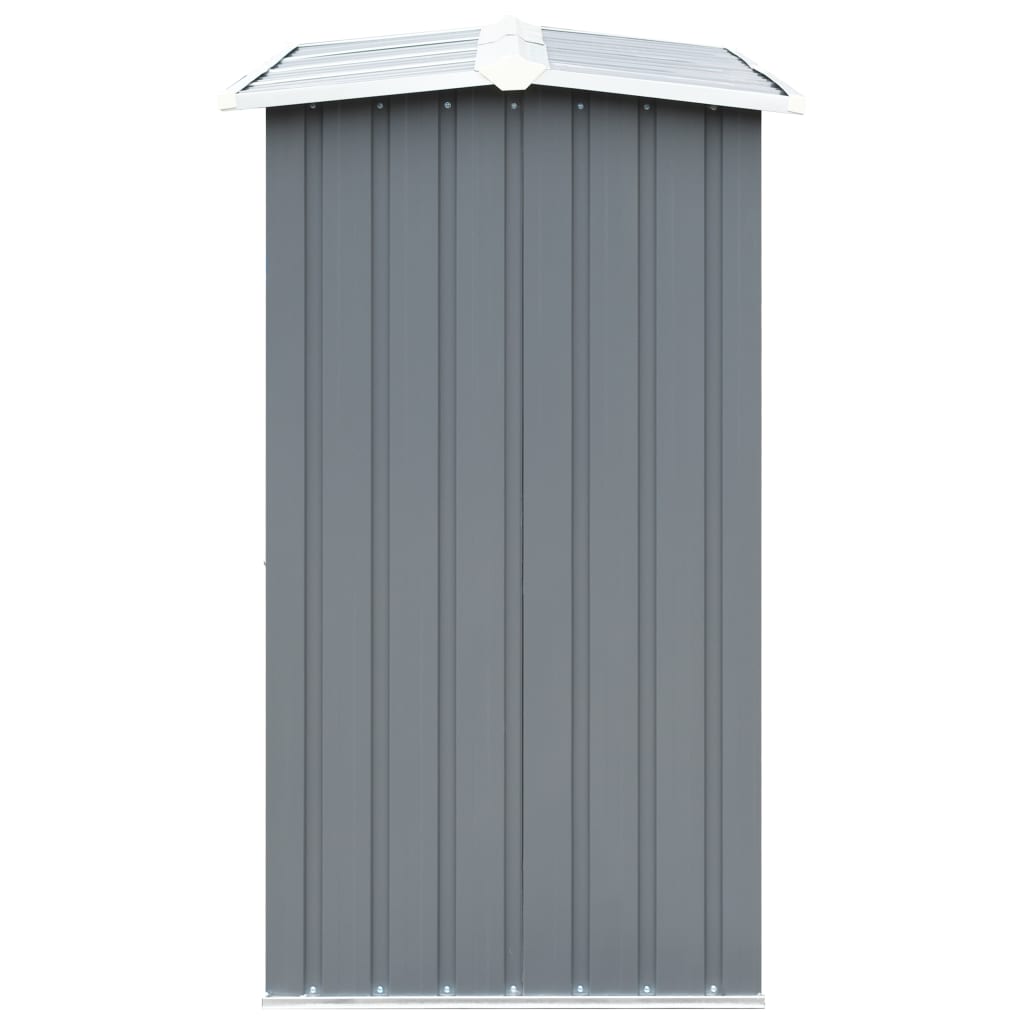 Abri de stockage de bois Acier galvanisé 172x91x154 cm Gris