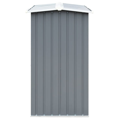 Abri de stockage de bois Acier galvanisé 330x92x153 cm Gris