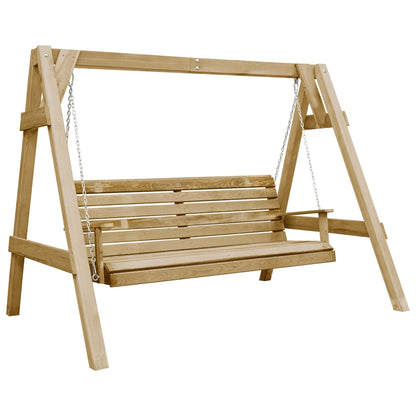 Balancelle de jardin Bois de pin imprégné 205x150x157 cm