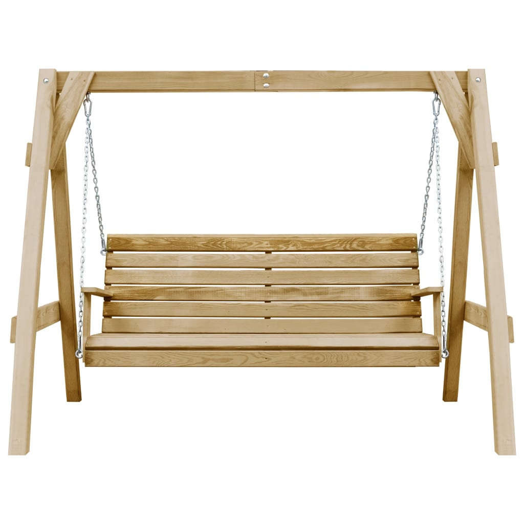 Balancelle de jardin Bois de pin imprégné 205x150x157 cm