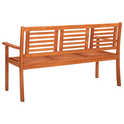 Banc de jardin 3 places 150 cm Bois d'eucalyptus solide