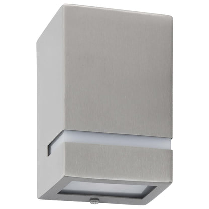 Apliques de exterior 2 uds 35 W Plata Rectangular