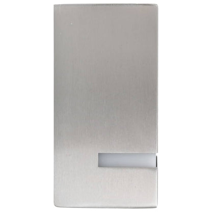 Apliques de exterior 2 uds 35 W Plata Rectangular