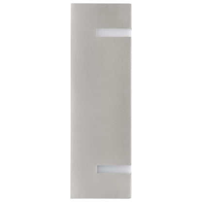 Apliques de exterior 2 uds 35 W Plata Rectangular