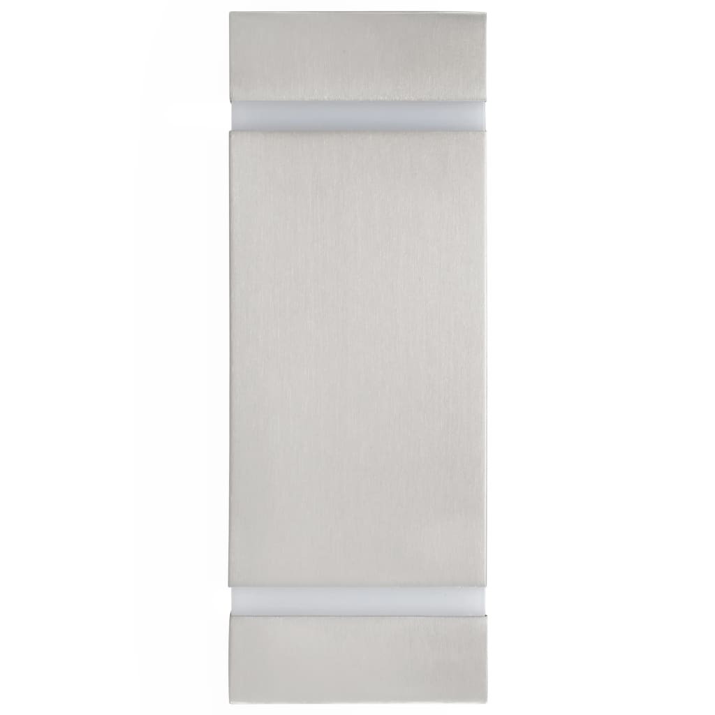 Apliques de exterior 2 uds 35 W Plata Rectangular