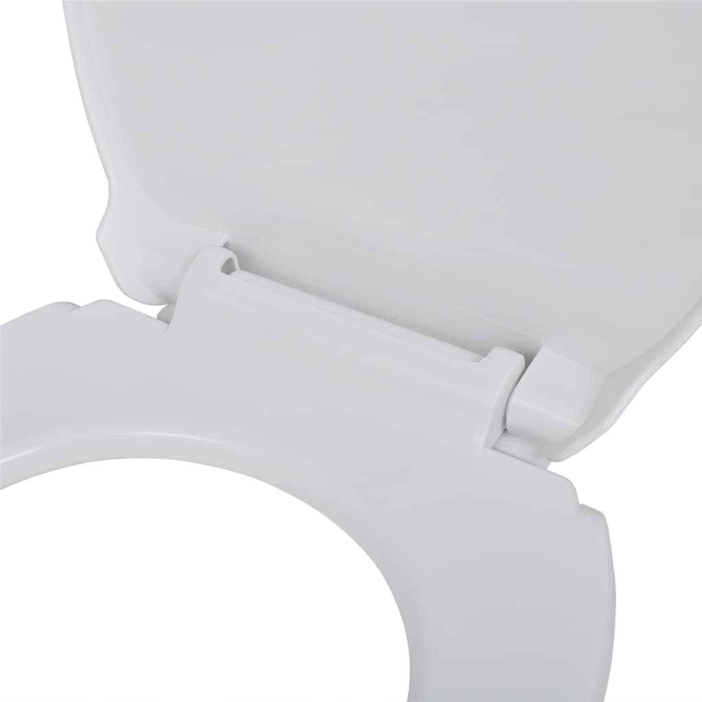 Toilet seat with soft close 2 pcs White Plastic