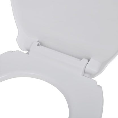 Toilet seat with soft close 2 pcs White Plastic