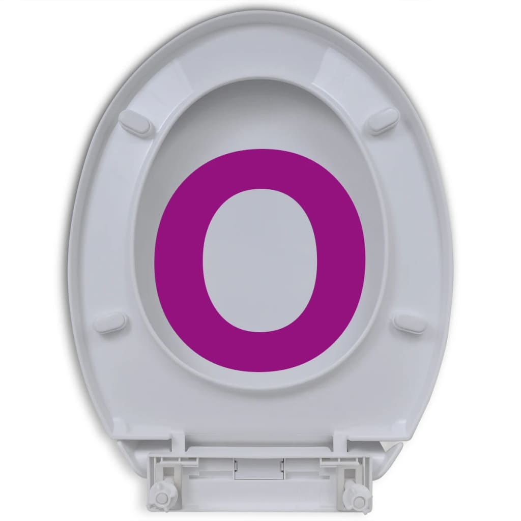 Toilet seat with soft close 2 pcs White Plastic