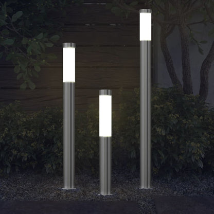 Ensemble de 3 lampes de jardin étanches Acier inoxydable