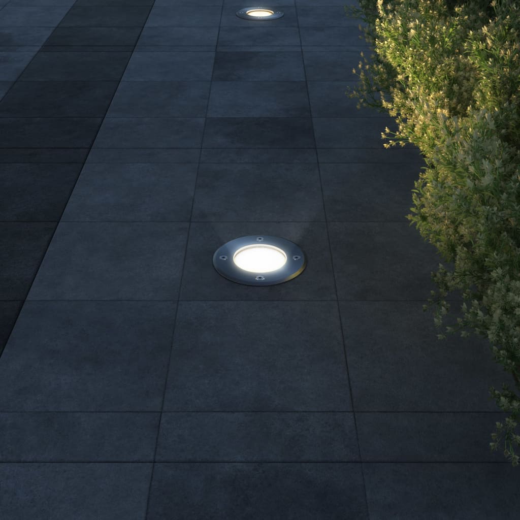 3 pcs Outdoor Recessed Floor Lights Round