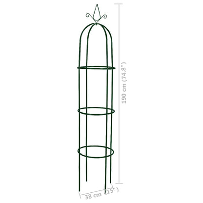 Arche de jardin en forme de tour 2 pcs