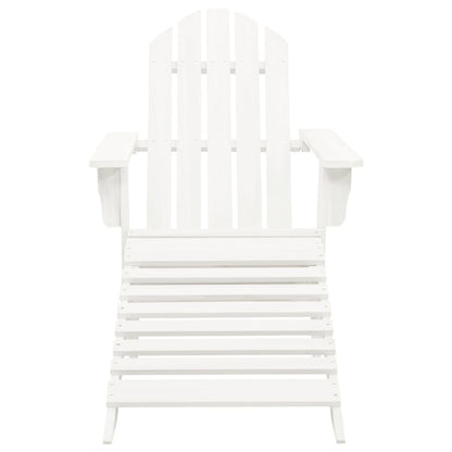 Chaise de jardin avec pouf Bois Blanc