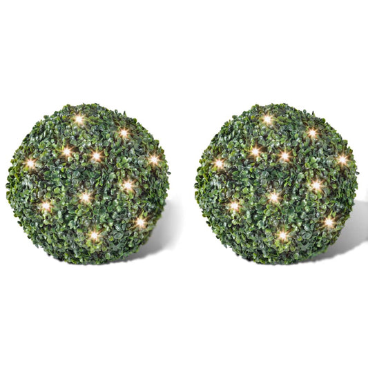 2 pieces of 27 cm ball with 24 LED solar light garland