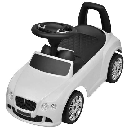 Voiture à pousser par pieds pour enfants blanc