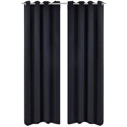 2 pcs Blackout Curtain Blackout with Metal Eyelets 135x245cm