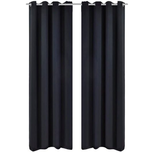 2 pcs Blackout Curtain Blackout with Metal Eyelets 135x245cm