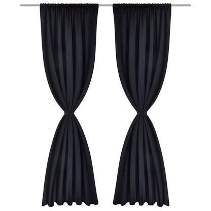 2 pcs Blackout Curtain Blackout Slotted Header 135 x 245 cm