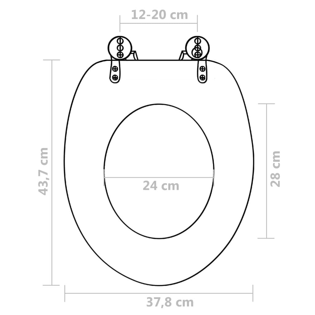 Toilet seat with water drop design cover