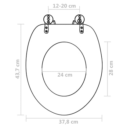 Toilet seat with water drop design cover