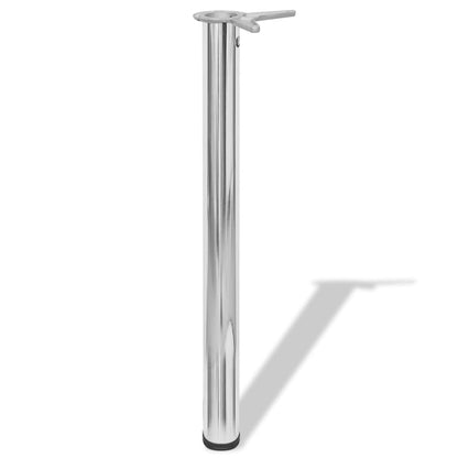 4 height adjustable table legs 710 mm Chrome