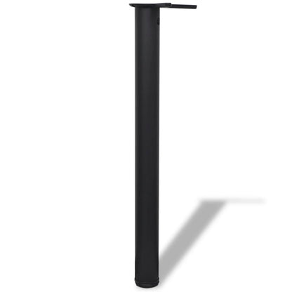 4 height adjustable table legs 710 mm Black